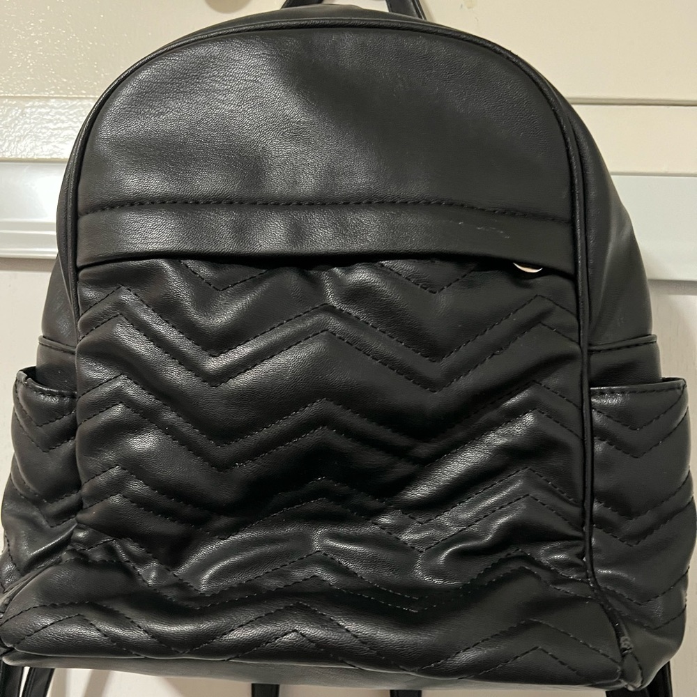 Black backpack purse